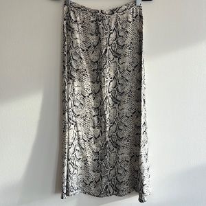 Reformation Bea Snakeskin Skirt